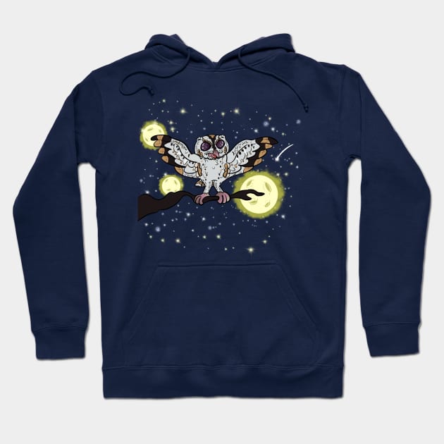 3 Moon Owl Hoodie by GeekVisionProductions